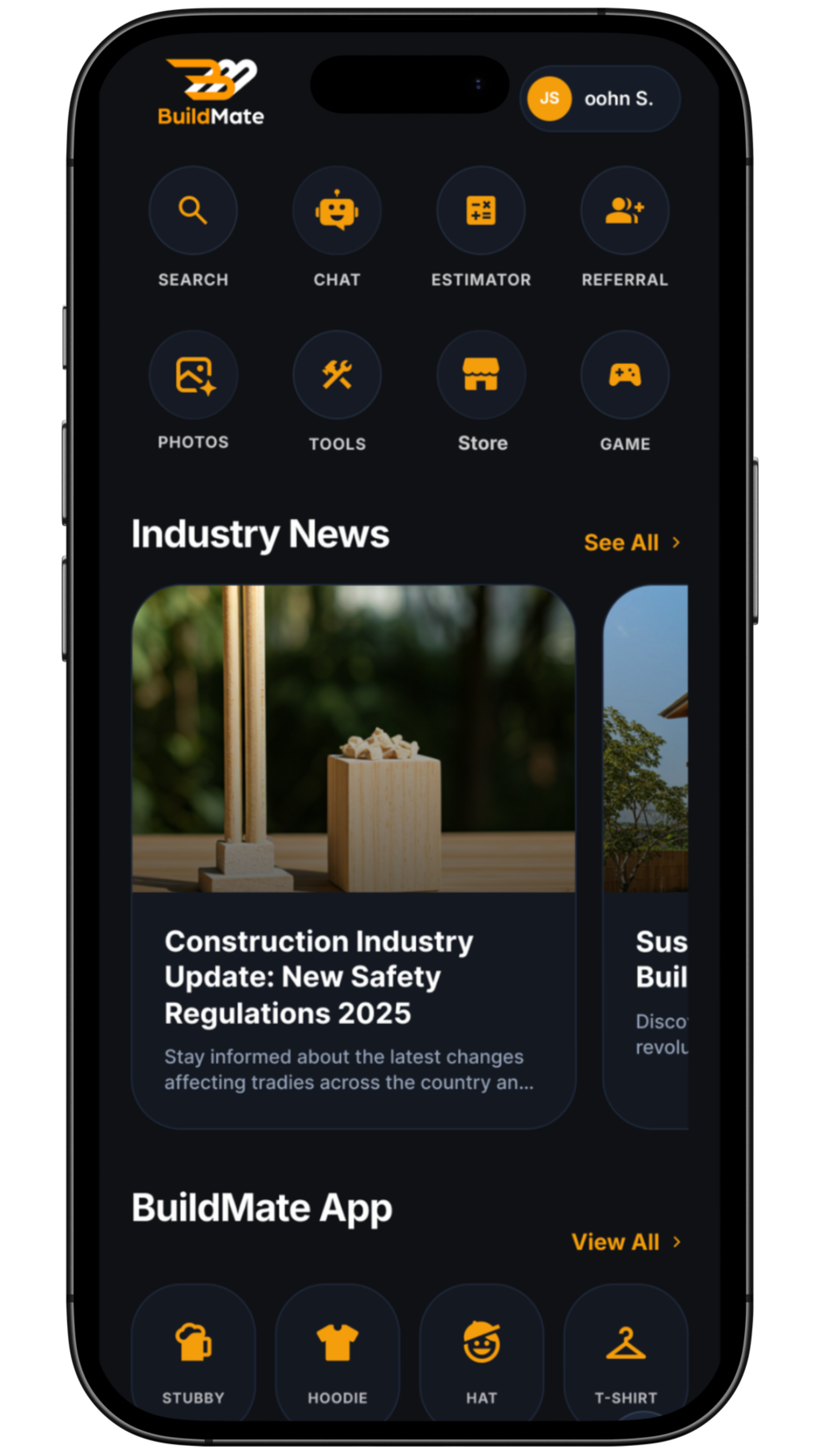 BuildMate dashboard